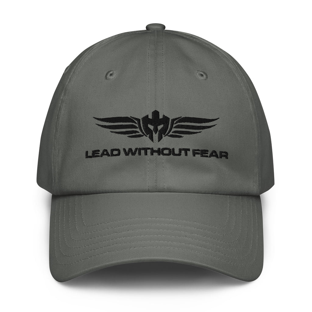 Grey Under Armour Hat with Lead Without Fear logo embroidered on front.