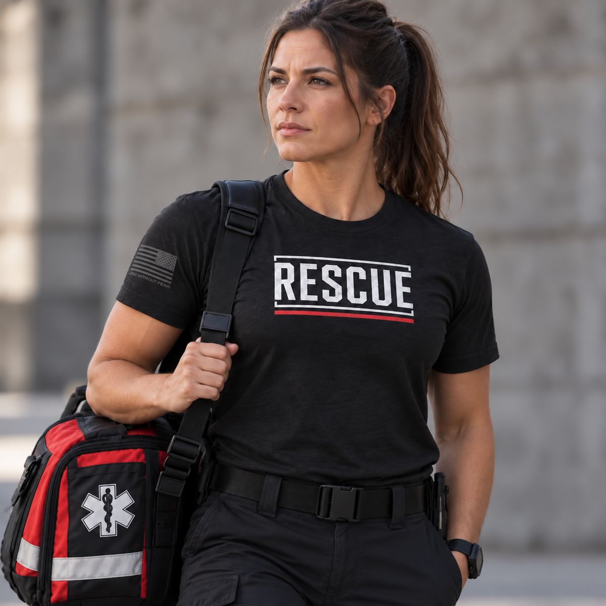 Thin Red Line Lead Without Fear Female EMS model 